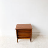 Mid Century Walnut NIghtstand with Bow Front