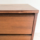 Mid Century Walnut Highboy w/ New Solid Top