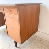 Mid Century Walnut Desk w/ Finished Back