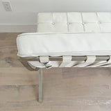 Barcelona Style Sofa w/ White Leather