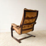 Mid Century Lounge Chair w/ Original Leather