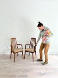 Pair of Teak High Back Dining Chairs