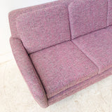 Mid Century Modern Sofa by Dux w/ New Purple Upholstery