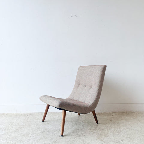 Mid Century Modern Scoop Chair w/ New Upholstery