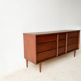 Mid Century Dark Cherry Low Dresser