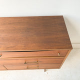 Mid Century Walnut 6 Drawer Dresser