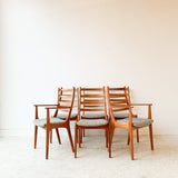 Set of 6 Kai Kristiansen Dining Chairs w/ New Upholstery