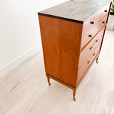 Kroehler Highboy Dresser w/ New Solid Walnut Top