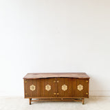 Mid Century Credenza with Live Edge Walnut Top