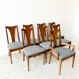 Set of 8 Broyhill Brasilia Dining Chairs w/ New Upholstery