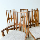 Set of 6 Broyhill Brasilia Dining Chairs w/ New Upholstery