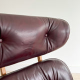 Plycraft Lounge Chair and Ottoman - Leather Upholstery