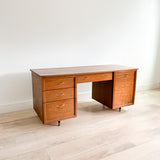 Mid Century Walnut Desk w/ Pull Out Side