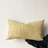 Chartreuse/White Pattern Lumbar Pillow