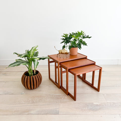 Set of 3 Danish Teak Nesting Tables