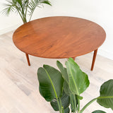 Danish Teak Dining Table w/ 2 Leaves by Arne Vodder