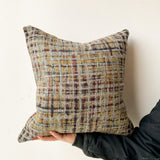 Checkered Chartreuse/Teal/Grey Pillow