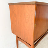 Mid Century Petite Walnut Record Cabinet