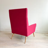 Mid Century Lounge Chair w/ New Pink Upholstery