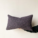 Purple/Grey/Black Tweed Lumbar Pillow