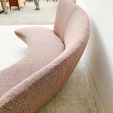 Vladimir Kagan Bilbao Sofa - New Blush/Grey Upholstery