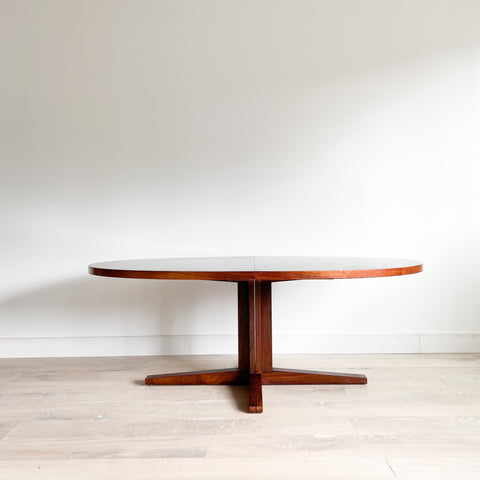 Rosewood Oval Dining Table w/ Leaf by Dyrlund – Atomic