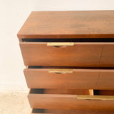 Mid Century Walnut Highboy Dresser by Kent Coffey