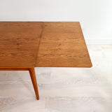 Mid Century Danish Oak Expandable Dining Table