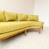 Mid Century Modern Curved Sofa by Tomlinson - New Upholstery