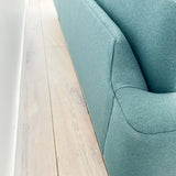 Danish Sofa on Teak Legs w/ New Teal Upholstery