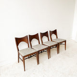 Set of 4 Broyhill Saga Dining Chairs w/ New Upholstery