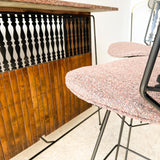 Arthur Umanoff Bar and 3 Bar Stools