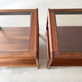 Pair of Walnut End Tables by Custom Woodwork & Design Inc