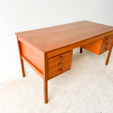 Domino Mobler Teak Desk with Finished Back