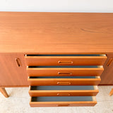 Mid Century Modern Danish Teak Petite Sideboard