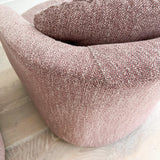 Pair of Mauve Swivel Lounge Chairs