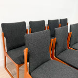 Set of 10 Vamdrup Stolefabrik Dining Chairs