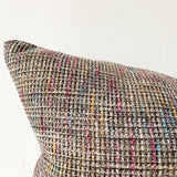 Rainbow Tweed Lumbar Pillow