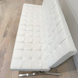 Barcelona Style Sofa w/ White Leather