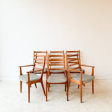 Set of 6 Kai Kristiansen Dining Chairs w/ New Upholstery