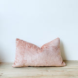 Blush Chenille Lumbar Pillow 14x24