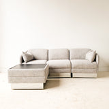 Vintage Modular Sofa with Mirrored Base by Thayer Coggin