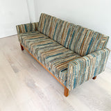 Mid Century Sofa w/ New Earth Tone Upholstery