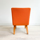 Thonet Lounge Chair w/ New Orange Upholstery