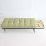 Atomic Bench with Mosaic End Table