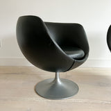 Pair of Tulip Base Swivel Lounge Chairs - “A”