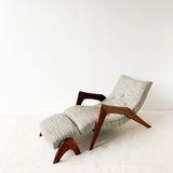 Rare Mid Century Adrian Pearsall Crescent Lounge Chair and Ottoman