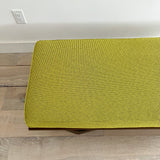 Mersman Bench w/ New Chartreuse Upholstery