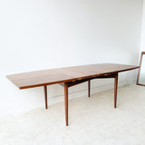Mid Century Modern American of Martinsville Walnut Dining Table w/ 3 Leaves