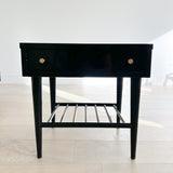 American of Martinsville Black Lacquered Nightstand